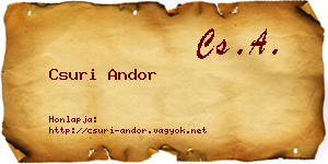 Csuri Andor névjegykártya