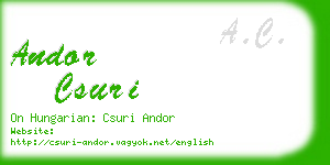 andor csuri business card